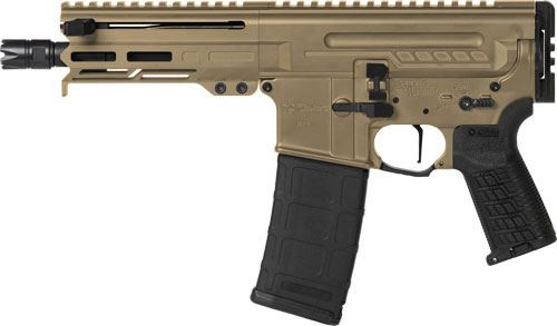 CMMG 55A938FCT Dissent 5.56x45mm NATO 30+1 6.50 in, Coyote Tan Cerakote Rec, OEM Grip, Picatinny Buffer Adapter, Zeroed Drop-In Single Stage Trigger, Pistol