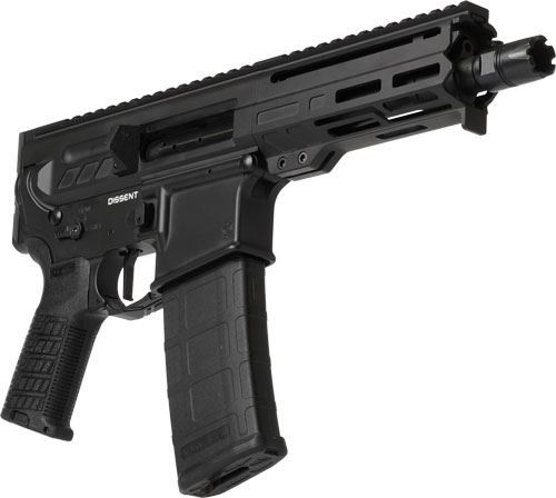CMMG 55A938FAB Dissent 5.56x45mm NATO 30+1 6.50 in, Black Cerakote Rec, OEM Grip, Picatinny Buffer Adapter, Zeroed Drop-In Single Stage Trigger, Pistol
