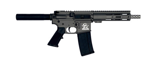 Great Lakes Firearms GL15223SSPTNG AR-15 223 Wylde 30+1 7.50 in Stainless Threaded Barrel, 7.13 in M-LOK Handguard, Tungsten Cerakote Aluminum Picatinny Rail Receiver, Black Synthetic Buffer Tube, Mil-Spec Grip, Right Hand, Pistol