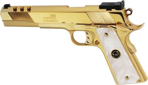 Iver Johnson Eagle Xl Ported .45Acp 6 in 24K Gold White Pearl GIJ40