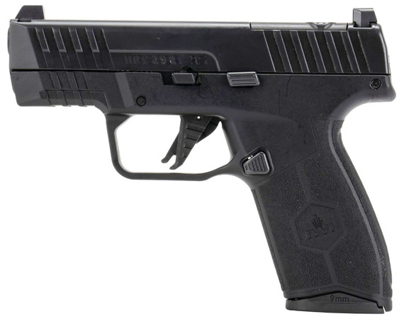IWI M9SLIM13 MASADA Slim 9mm Luger 13+1, 3.40 in Black Button, Rifled Steel Barrel, Black Optic Ready/Serrated Steel Slide, Black Polymer Frame , Black Textured Grip, Trigger Safety, Pistol