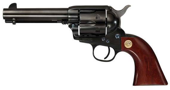 Cimarron MP400B1402, Pistoleer 357 Mag 6 Shot, 4.75 in Blued, Rifled Steel Barrel, Cylinder, Backstrap & Frame, Walnut Grip , Revolver