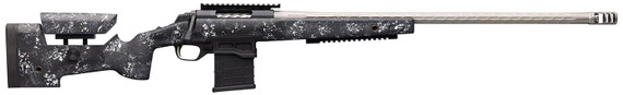 Browning 035561218 X-Bolt Target Pro McMillan 308 Win 10+1 26 in Satin Gray Heavy Fluted Barrel, Matte Blued Steel Receiver, Matte Black with Gray & White Splatter McMillan A3-5 w/Adjustable Comb Stock, Rifle