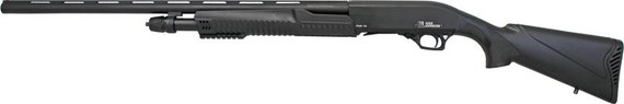 Iver Johnson Pump 12Ga. 3 in 28 inVr Ct-5 Black Synthetic PAS12BLK328