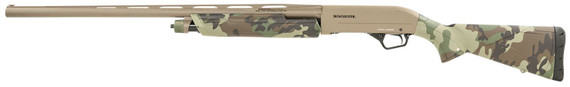 Winchester 512434392 SXP Hybrid Hunter 12 Gauge 3 in 4+1 (2.75 in) 28 in FDE Cerakote Barrel/Receiver, Woodland Camo Furniture, TruGlo Fiber Optic Sight, Includes 3 Invector-Plus Chokes, Shotgun
