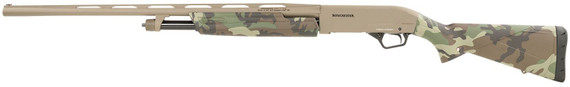 Winchester 512434691 SXP Hybrid Hunter Full Size 20 Gauge Pump 3 in 5+1 26 in FDE Perma-Cote Hard Chrome Plated Barrel, FDE Perma-Cote Aluminum Receiver, Woodland Camo Synthetic Stock Right Hand, Shotgun