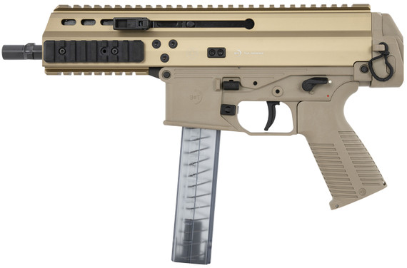 B&T Firearms 36039CT APC SD 9mm Luger 30+1 6.80 in Black Steel Barrel, M-LOK Handguards, Coyote Brown Anodized Aluminum Picatinny Rail Receiver, Coyote Polymer Grips, Pistol