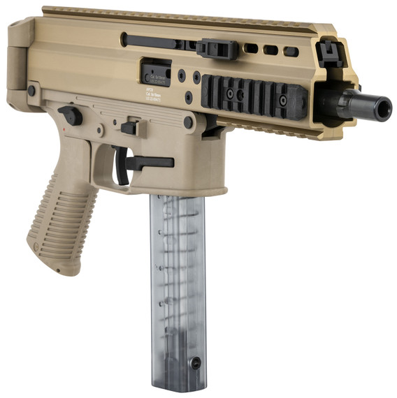 B&T Firearms 36039CT APC SD 9mm Luger 30+1 6.80 in Black Steel Barrel, M-LOK Handguards, Coyote Brown Anodized Aluminum Picatinny Rail Receiver, Coyote Polymer Grips, Pistol