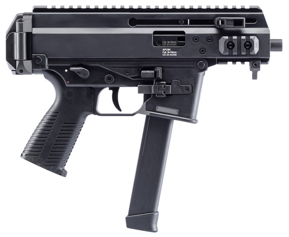 B&T Firearms 36176502G APC9K 9mm Luger 33+1 4.30 in Black Steel Barrel, Black Picatinny Rail Receiver, Brace Adapter, Black Polymer Grips, Pistol