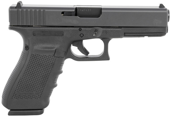 Glock UG2050203 G20 Gen4 Full Size 10mm Auto 15+1, 4.61 in Black Steel Barrel, Matte Black Serrated Steel Slide, Black Polymer Frame w/Picatinny Rail, Black Finger Grooved Grip, USA Made, Pistol