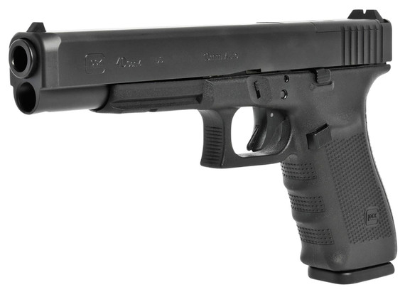 Glock UG4030101MOS G40 Gen4 Competition MOS 10mm Auto 10+1 6.02 in Steel Barrel, Matte Black MOS Cut/Serrated Steel Slide, Black Polymer Frame w/Picatinny Rail, Black Interchangeable Backstrap Grip, USA Made, Pistol