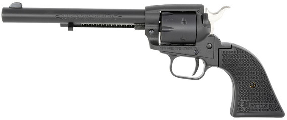 Heritage Mfg SRR22MBS6PG Rough Rider 22 LR/22 WMR 6 Shot/ 6.50 in Black Satin Steel Barrel, Frame & Cylinder, Black Polymer Grip, Hammer/Thumb Safety, Exposed Hammer , Revolver