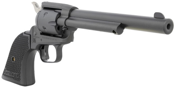 Heritage Mfg SRR22MBS6PG Rough Rider 22 LR/22 WMR 6 Shot/ 6.50 in Black Satin Steel Barrel, Frame & Cylinder, Black Polymer Grip, Hammer/Thumb Safety, Exposed Hammer , Revolver