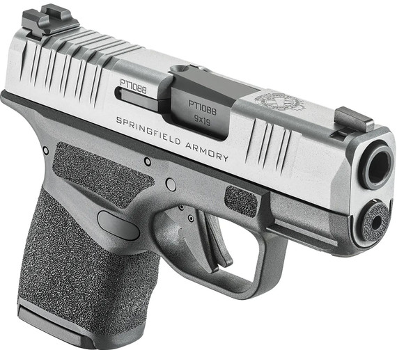 Springfield Armory HC9319S Hellcat Micro-Compact 9mm Luger 3 in 13+1 / 11+1, Black Finish Picatinny Rail Frame, Serrated Stainless Steel Slide, Adaptive Textured Polymer Grip