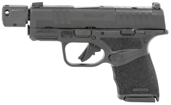 Springfield Armory HC9389BTOSPMSLC Hellcat RDP Micro-Compact Frame 9mm Luger 10+1 3.80 in Black Melonite Threaded w/Compensator Barrel, Black Melonite Optic Ready/Serrated Steel Slide, Black Polymer Frame w/Picatinny Rail, Adaptive Texture Grip, Pist