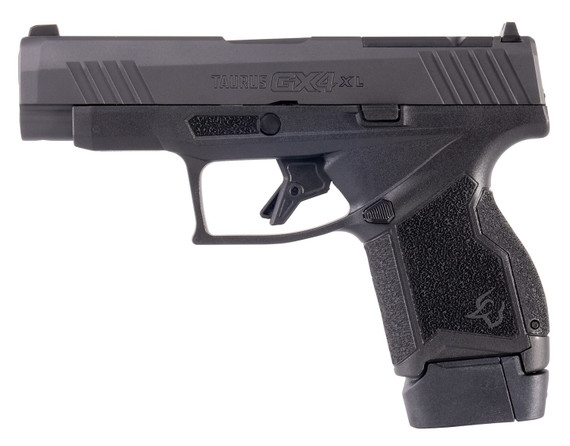 Taurus 1GX4XL94141 GX4XL Micro-Compact Frame 9mm Luger 13+1/11+1 3.70 in Black DLC Stainless Steel Barrel, Black Gas Nitride Serrated Alloy Steel Slide, Black Polymer Frame & Grip, Right Hand, Pistol