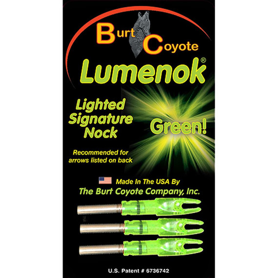 GWS Lighted Nocks Green S 3 pk. 33000