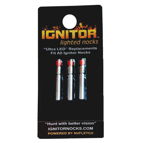 NuFletch Ignitor Nock Replacement Bulbs Red Universal 3 pk. REP-BLB-RED/3PK