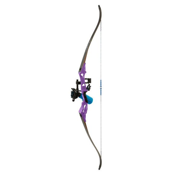 Fin Finder Bank Runner Bowfishing Recurve Package w/Winch Pro Bowfishing Reel Purple 35 lbs. RH 81384