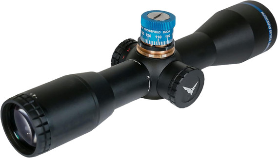 Huskemaw Optics 10440HO2 Crossfield Black 4x40mm, Dual Illuminated Green/Red Engraved Crosshair w/Dot Reticle
