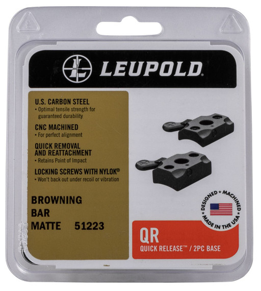 Leupold 51223 Quick Release Base Matte Black Browning BAR