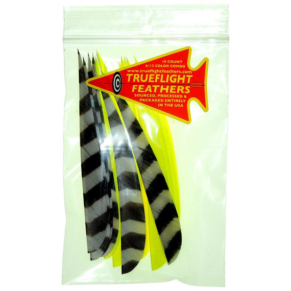 Trueflight Feather Combo Pack Barred/Chartreuse 5 in. LW Shield Cut 21937