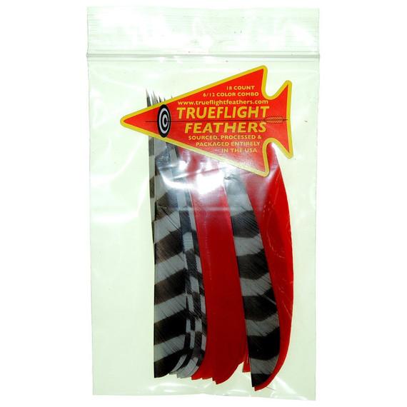 Trueflight Feather Combo Pack Barred/Red 5 in. LW Shield Cut 21932