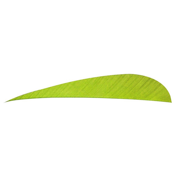 Trueflight Parabolic Feathers Chartreuse 4 in. LW 100 pk. 1513