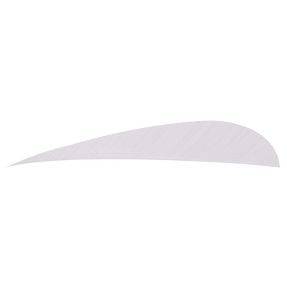 Trueflight Parabolic Feathers White 5 in. LW 100 pk. 1801