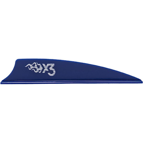 Bohning X3 Vanes Blue 2.25 in. 100 pk. 101052BL225