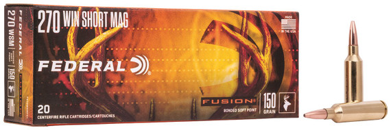 Federal 270 Winchester Short Magnum Rifle Ammunition F270WSMFS1