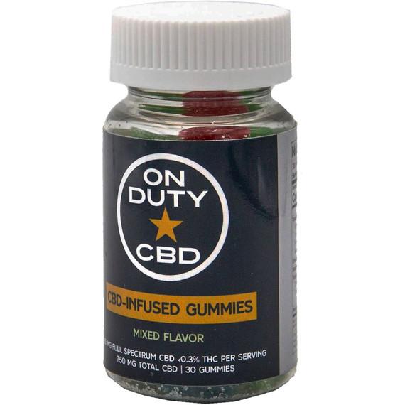 On Duty CBD Gummies Pure Full Spectrum 750 mg. 30 ct. ODGS25FE
