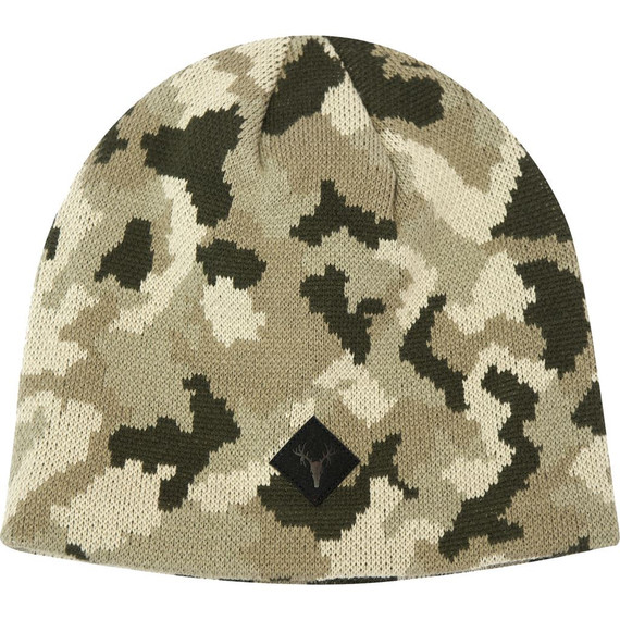 Hot Shot Camo Knit Beanie Tan 10-005T-THR