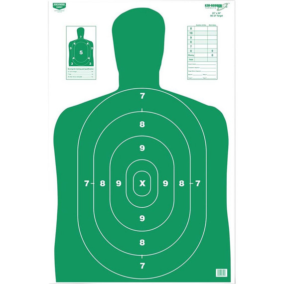 Birchwood Casey EZE-Scorer Target BC-27 Green 23x35 in. 100 pk. BC-37017