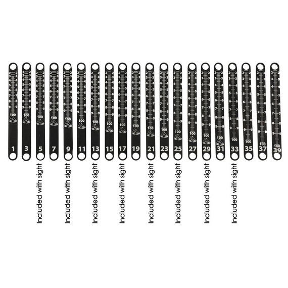 Axcel Achieve XP Metal Sight Tape Scale #1 and #2 ACXP-MST1-2