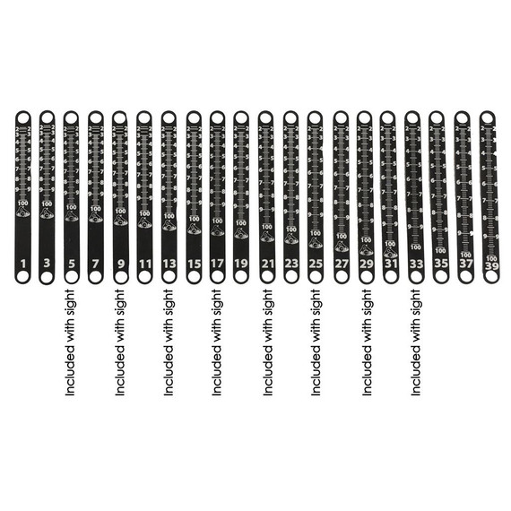 Axcel Achieve XP Metal Sight Tape Scale #13 and #14 ACXP-MST13-14