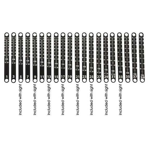 Axcel Achieve XP Metal Sight Tape Scale #3 and #4 ACXP-MST3-4