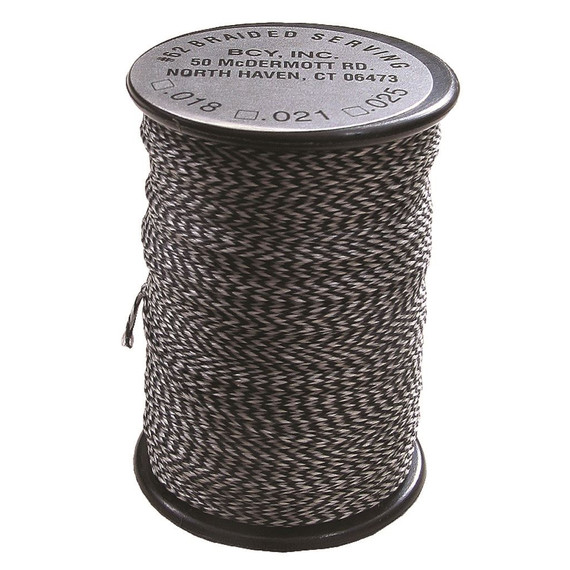BCY 62 Braided Center Serving Black/White .018 100 yds. xxx