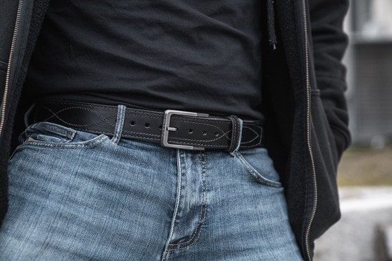 Magpul MAG127600146 Tejas EL, Pistolero Black Bull Hide 46 in 1.50 in Wide Buckle Closure
