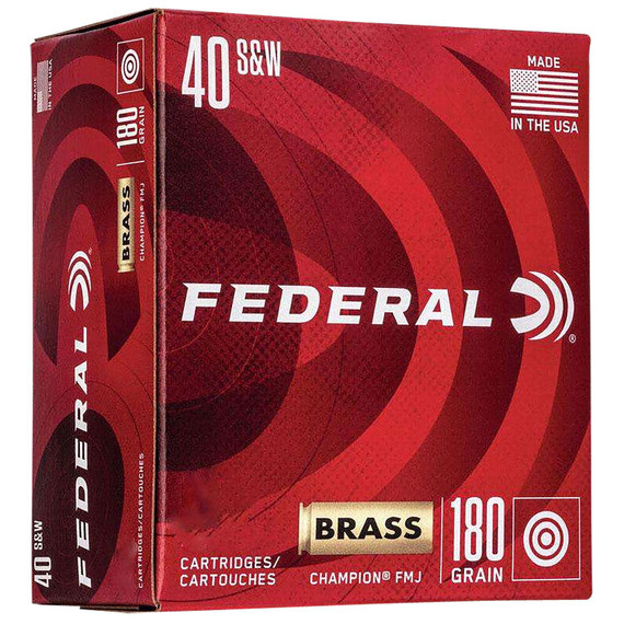 Federal C40180A400 Champion Training 40S&W 180gr Full Metal Jacket 400 Per Box/1 Case *Loose Centerfire, Handgun Ammunition