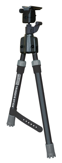 Primos 65825 Trigger Stick Bipod made of Steel with Black & Gray Finish, QD Swivel Stud Attachment Mount Type & Short Height (Clam Package)