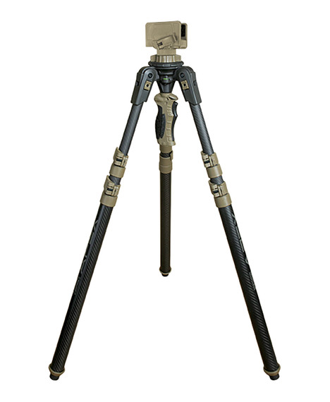 Primos 65900 Trigger Stick Apex Tripod made of Aluminum with Carbon Fiber/FDE Accent Finish, 28 in-62 in Vertical Adjustment & Rubber Feet