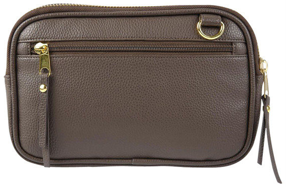 Allen 90-92 Girls With Guns Tomboy Clutch 10 in Long Espresso PU Leather
