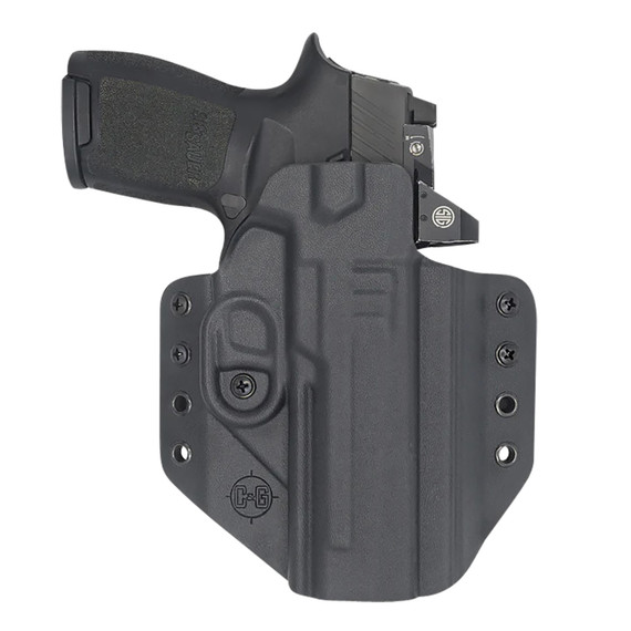 C&G 0280100 Covert OWB Black Kydex Belt Loop Fits Sig P320 M17/X5 Right Hand, Holster