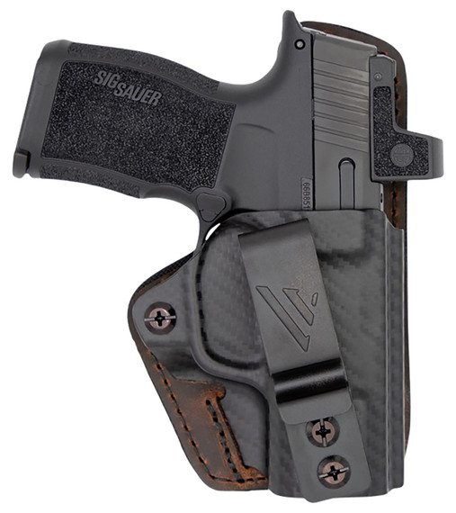 Versacarry CFC211HCT Comfort Flex Custom IWB Brown Polymer Belt Clip Fits Springfield Hellcat Right Hand, Holster