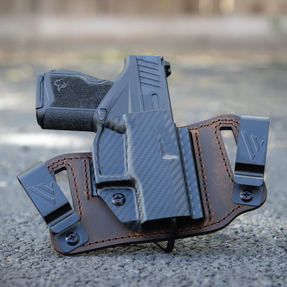 Versacarry INS201G43 Insurgent Deluxe IWB/OWB Brown Polymer Belt Clip Fits Glock 43 Right Hand, Holster