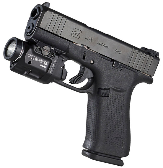 Streamlight 69431 TRL-8 G Sub Gun Light with Green Laser Black Anodized 500 Lumens White LED Glock 43X MOS/48 MOS/43X/48 with Rail