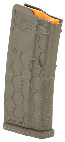 Hexmag HX1020AR15ODG Shorty OD Green Polymer 10rd 5.56x45mm NATO for AR-15, Magazine