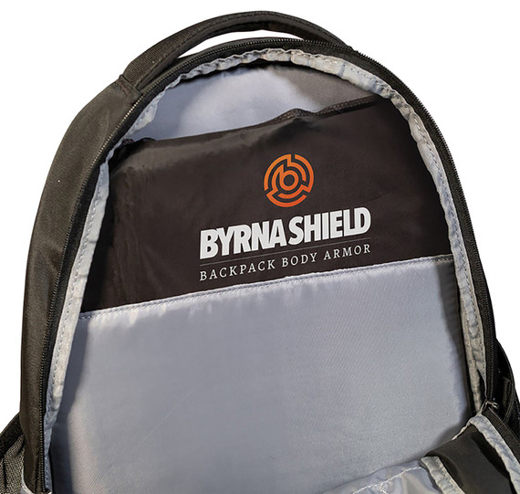 Byrna Technologies BS00119 Shield Backpack Body Armor Black 10 in x 12: in