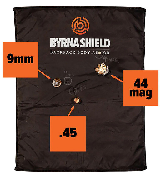 Byrna Technologies BS00119 Shield Backpack Body Armor Black 10 in x 12: in